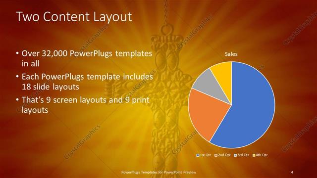 Two Content presentation slide layout