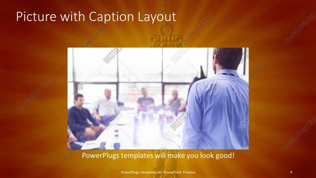 Picture with Caption presentation slide layout