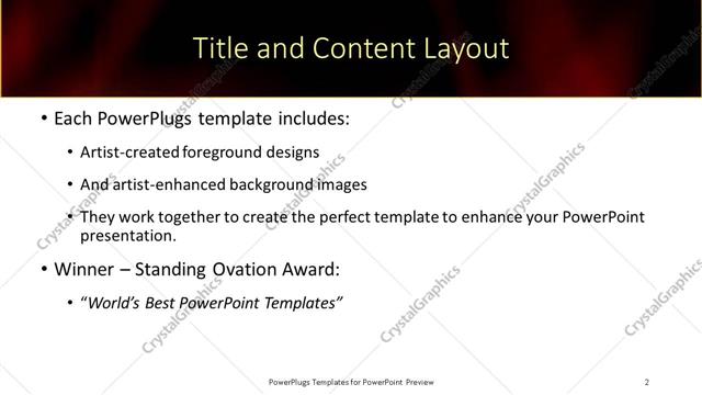 Title and Content presentation slide layout