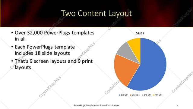 Two Content presentation slide layout