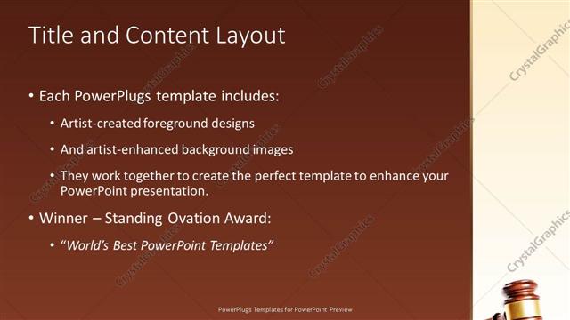Title and Content presentation slide layout
