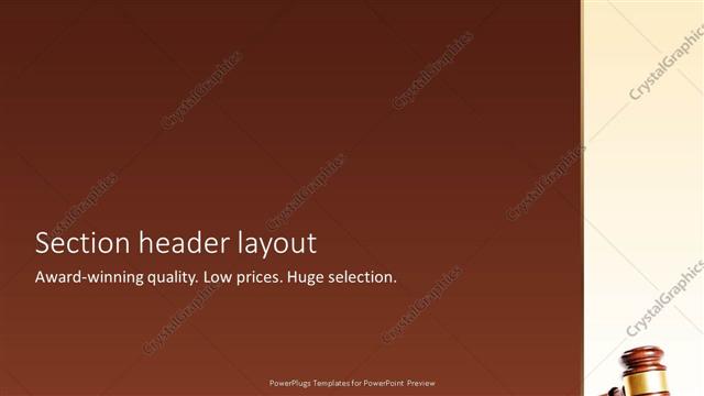 Section Header presentation slide layout