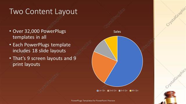 Two Content presentation slide layout