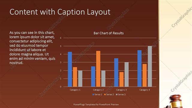 Content with Caption presentation slide layout