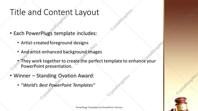 Title and Content presentation slide layout