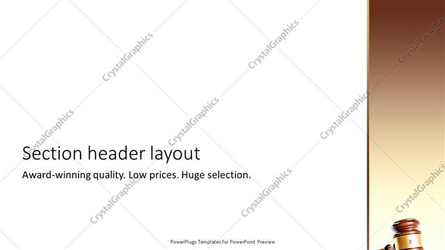 Section Header presentation slide layout