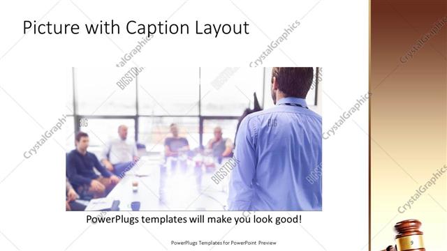 Picture with Caption presentation slide layout