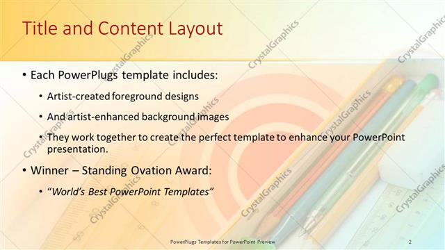 Title and Content presentation slide layout