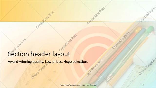 Section Header presentation slide layout