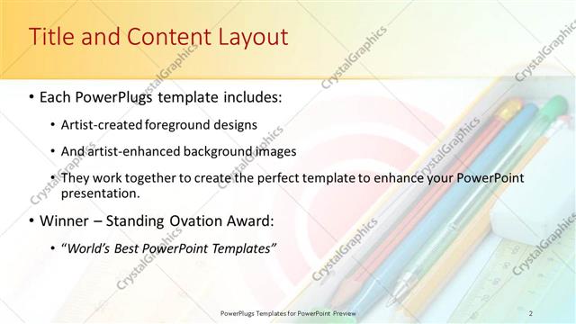 Title and Content presentation slide layout