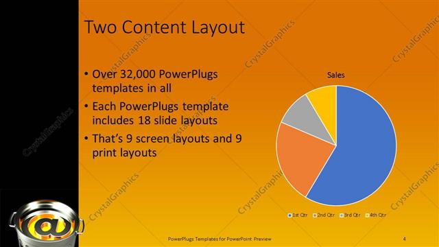 Two Content presentation slide layout