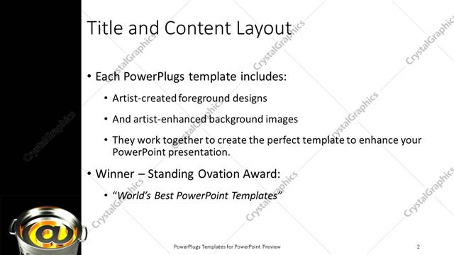 Title and Content presentation slide layout