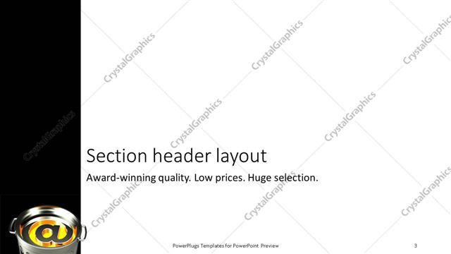 Section Header presentation slide layout