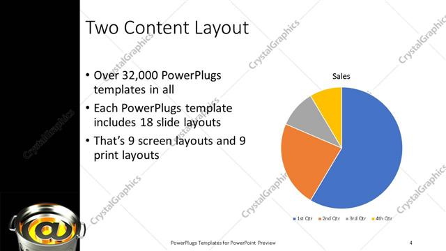 Two Content presentation slide layout