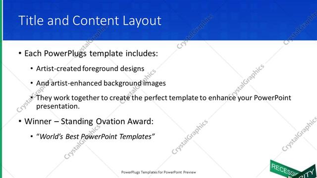 Title and Content presentation slide layout