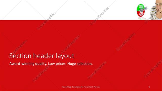 Section Header presentation slide layout