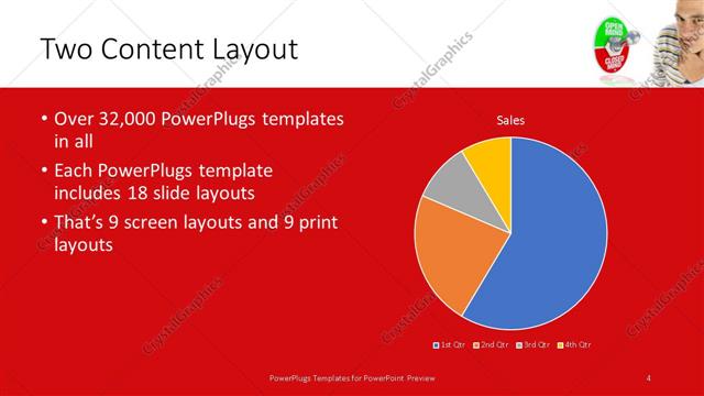 Two Content presentation slide layout