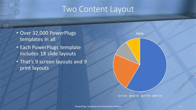 Two Content presentation slide layout