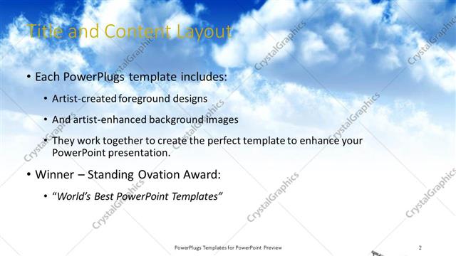 Title and Content presentation slide layout