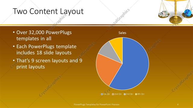 Two Content presentation slide layout