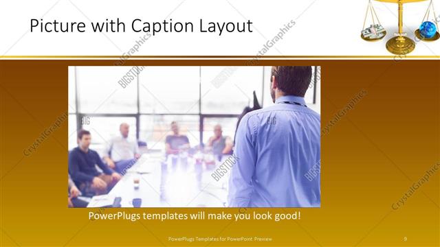 Picture with Caption presentation slide layout