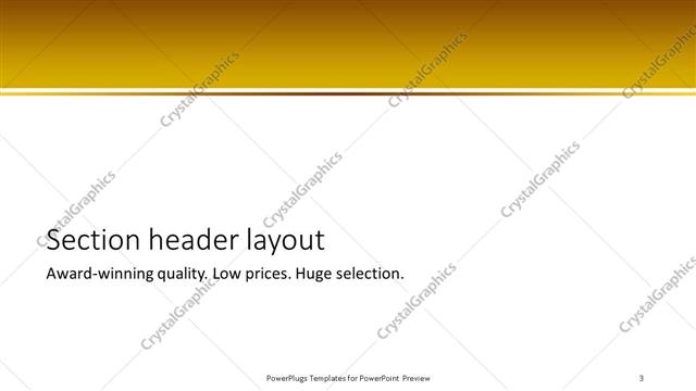 Section Header presentation slide layout