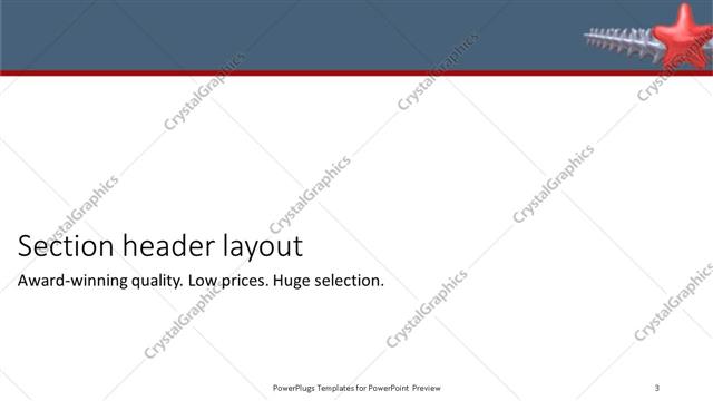 Section Header presentation slide layout