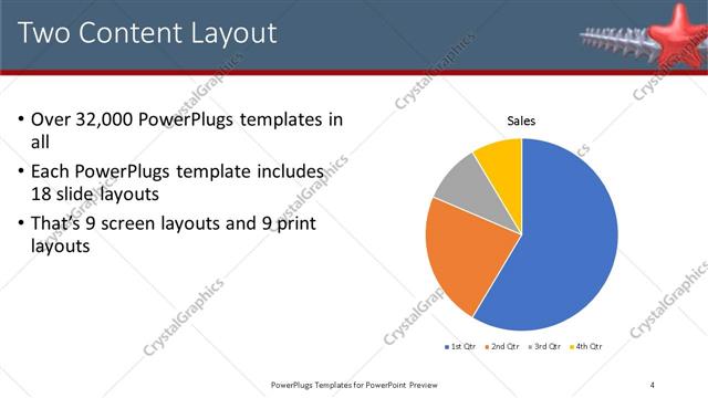 Two Content presentation slide layout