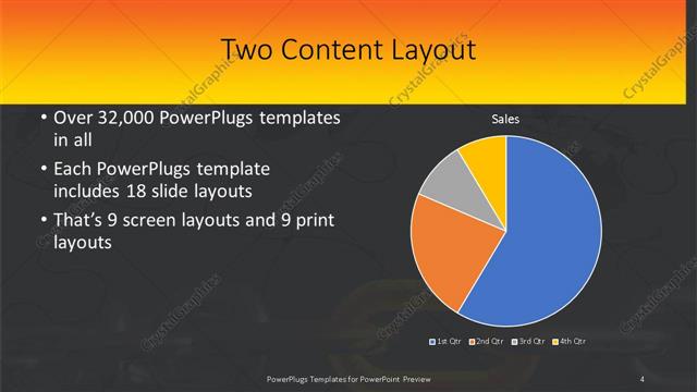Two Content presentation slide layout
