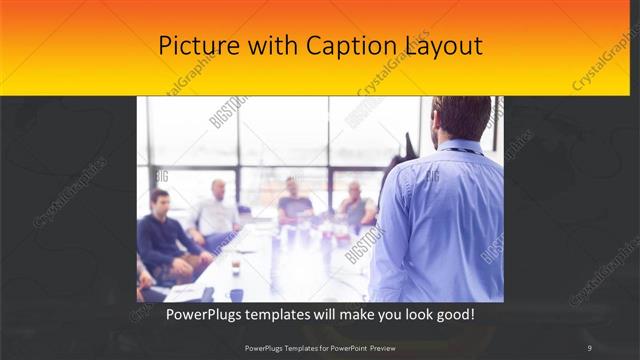 Picture with Caption presentation slide layout