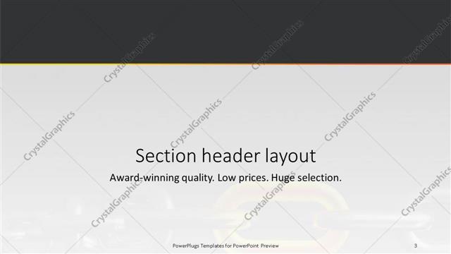 Section Header presentation slide layout