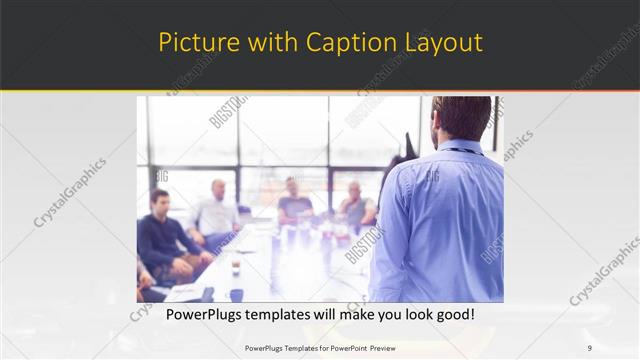 Picture with Caption presentation slide layout