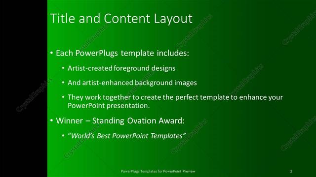 Title and Content presentation slide layout