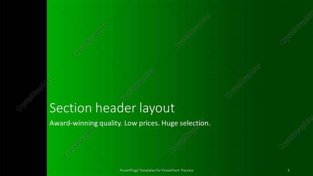 Section Header presentation slide layout