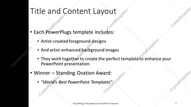 Title and Content presentation slide layout