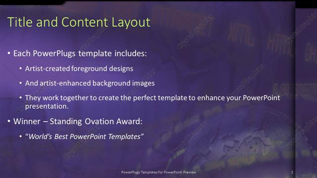 Title and Content presentation slide layout