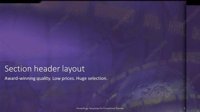 Section Header presentation slide layout