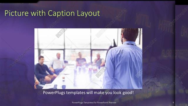 Picture with Caption presentation slide layout