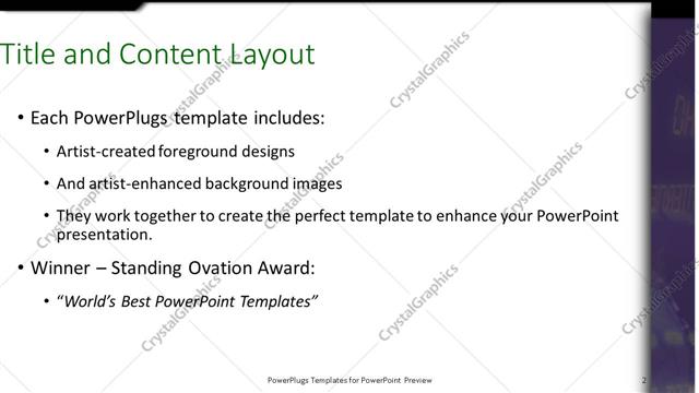 Title and Content presentation slide layout
