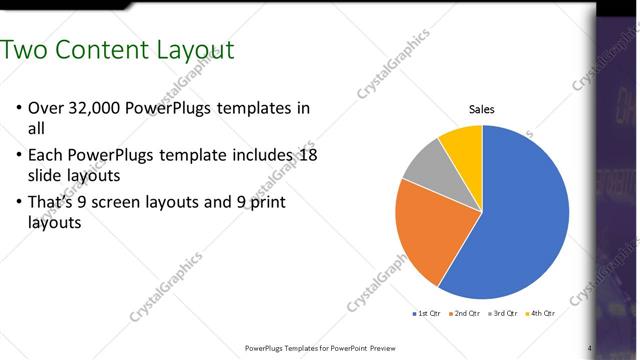Two Content presentation slide layout