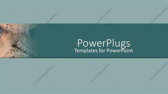  Presentation with mechanical - Metallic green background?golden mechanical on the side?