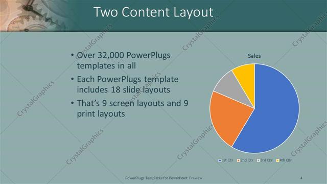 Two Content presentation slide layout