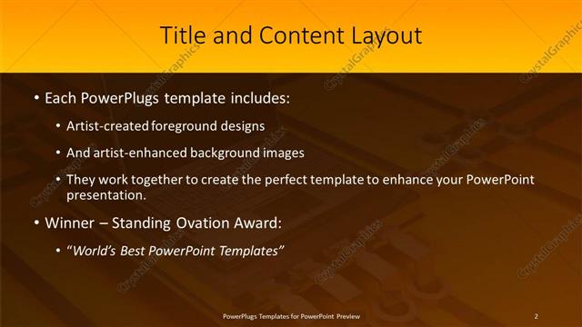 Title and Content presentation slide layout