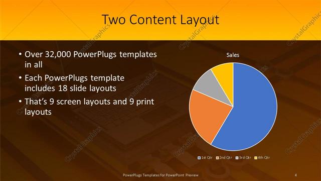 Two Content presentation slide layout