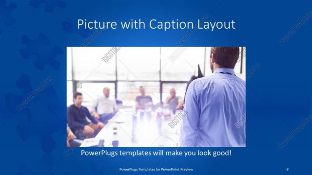 Picture with Caption presentation slide layout