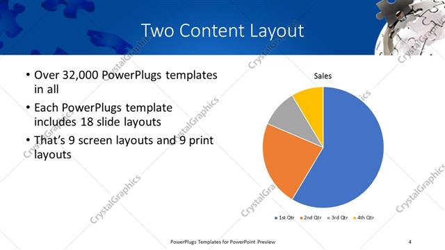 Two Content presentation slide layout