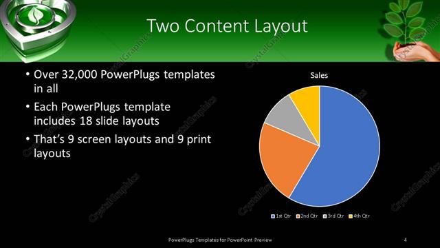 Two Content presentation slide layout