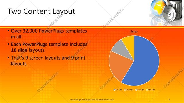 Two Content presentation slide layout