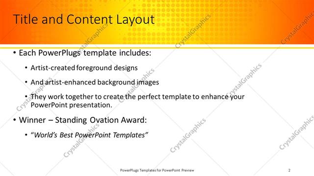 Title and Content presentation slide layout