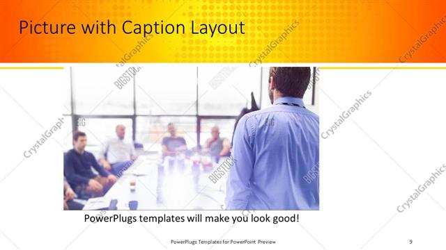 Picture with Caption presentation slide layout